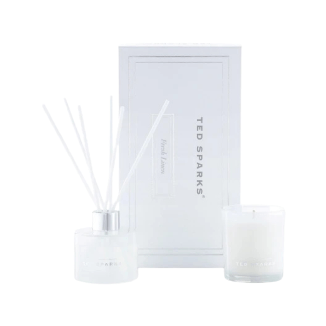 Ted Sparks - Candle & Diffuser Gift Set - Fesch Linnen set