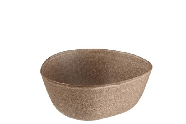 Kom keramiek bruin L