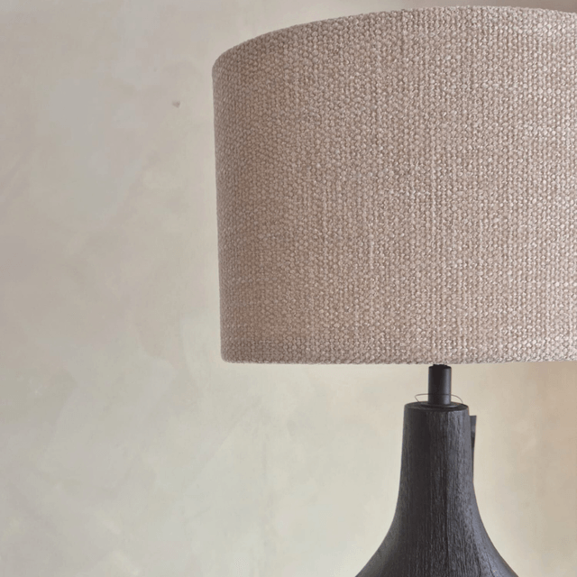 Lamp zwart mango hout