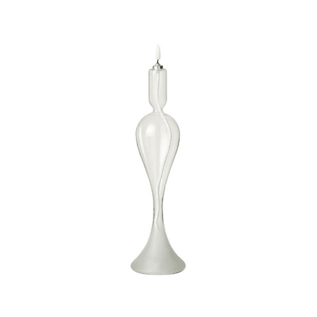 LED Kaars glas transparant L