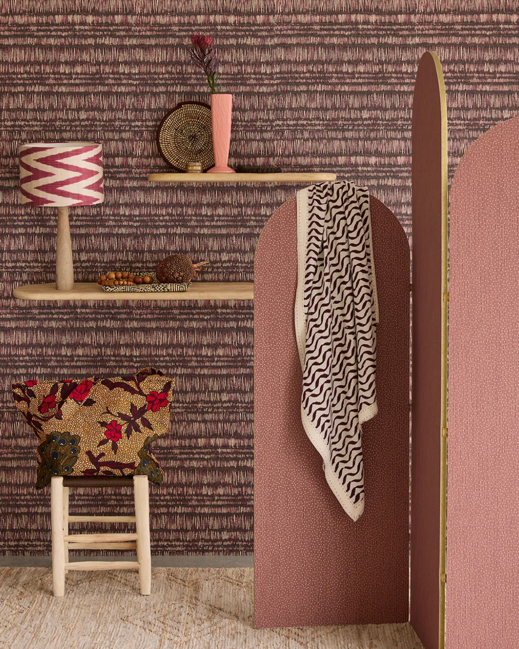 Rol behang Eijffinger - Burgundy Solange 340263