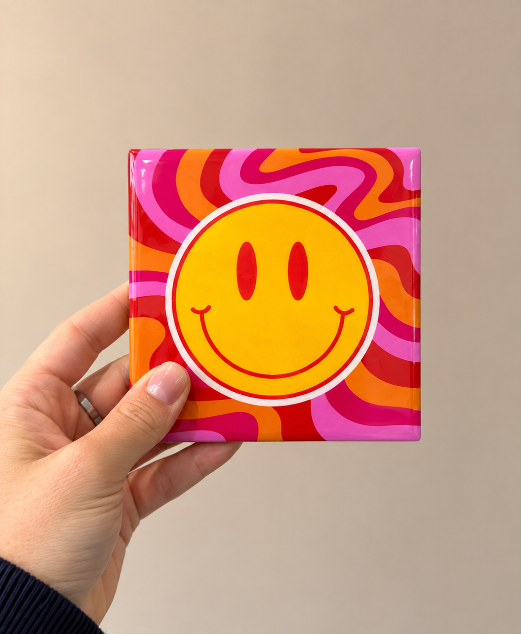 Tegeltje smiley | Een vrolijke glimlach voor in huis