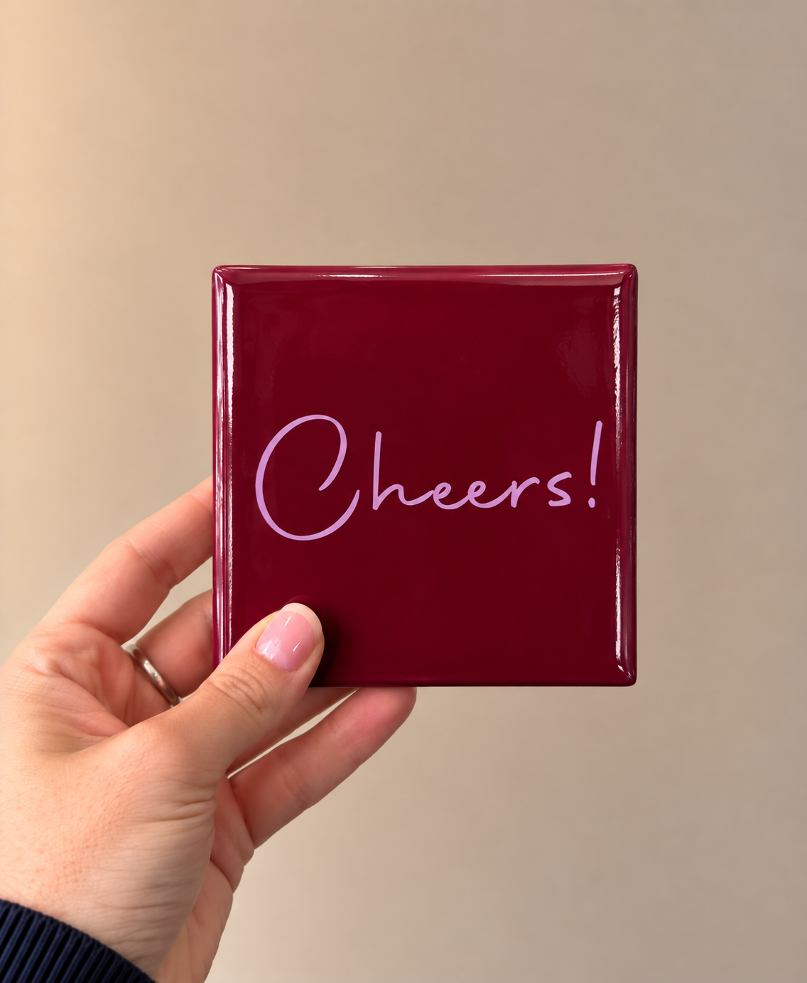 Tegeltje cheers | Een kleine toast op het leven