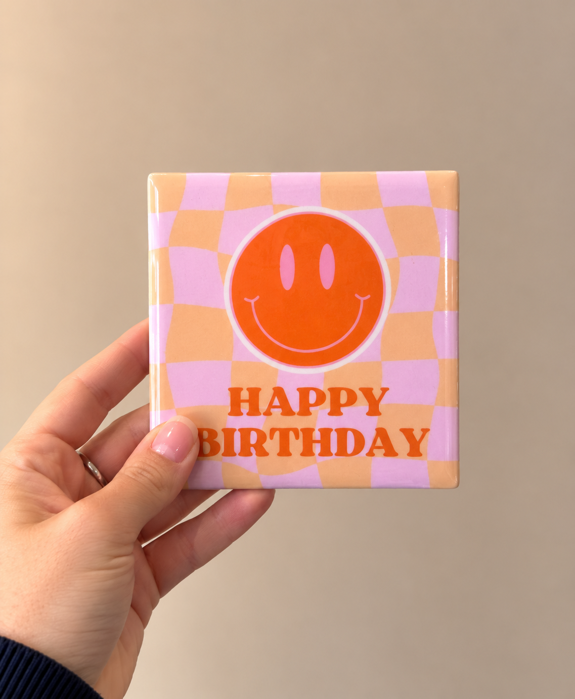 Tegeltje happy birthday | Een vrolijk cadeautje om te vieren