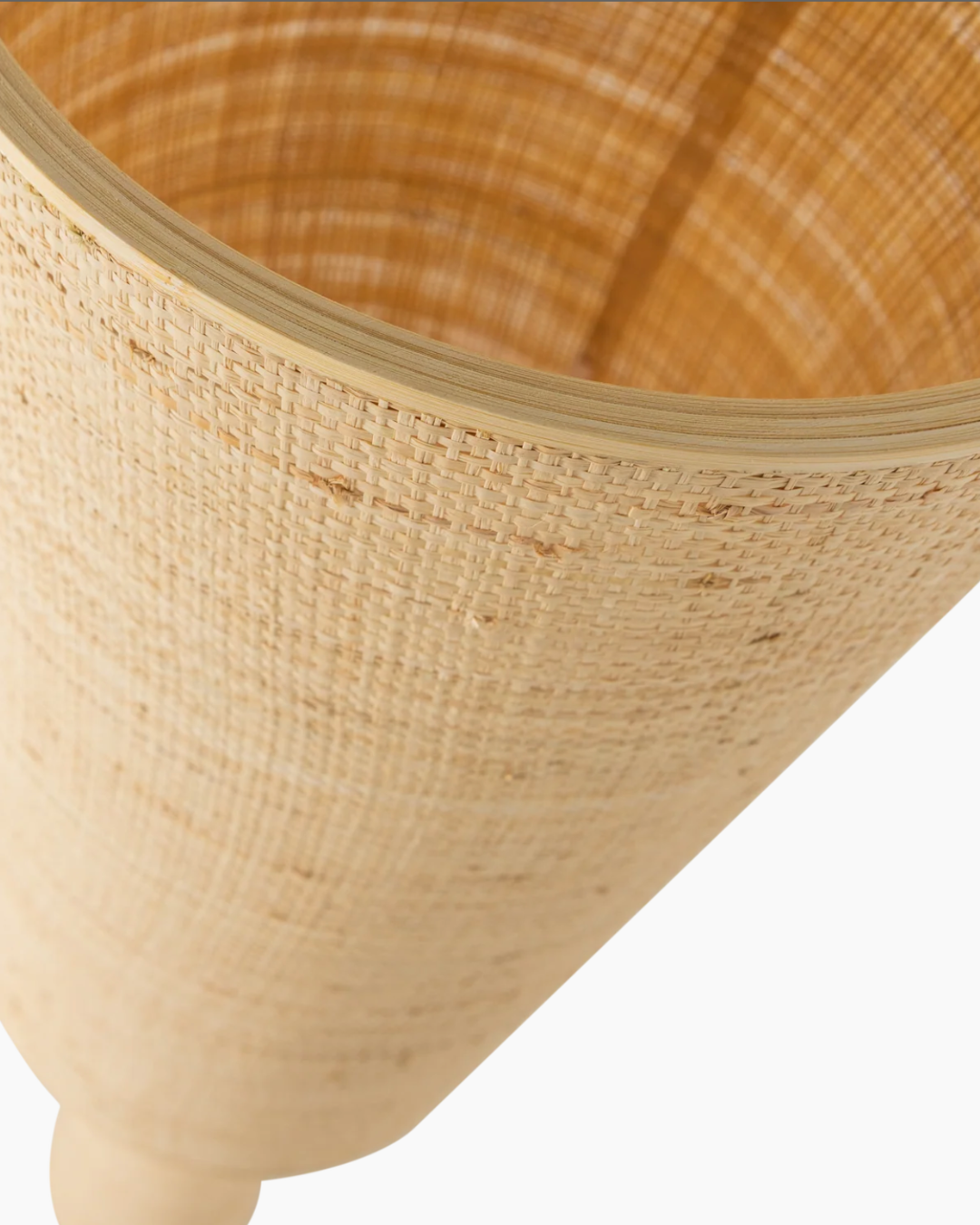 Woood Syro vloerlamp raffia naturel 130xø30 cm