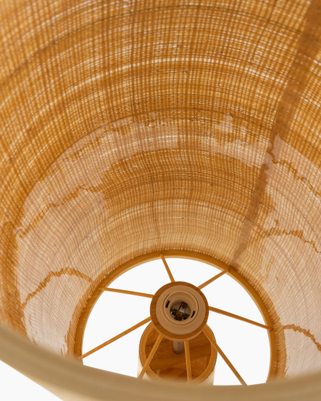 Woood Syro vloerlamp raffia naturel 130xø30 cm