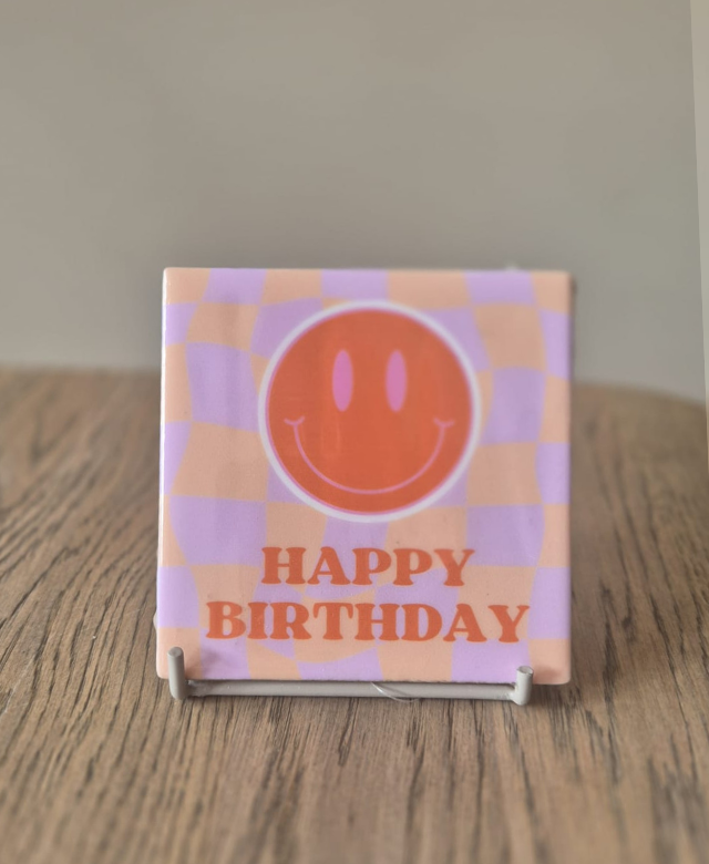 Tegeltje Happy Birthday | Een Vrolijk Cadeautje om te Vieren