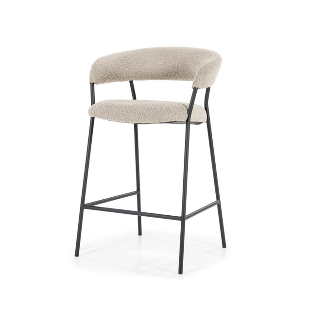 Eetkamerstoel Polyester & Metaal – Comfort met een moderne uitstraling.