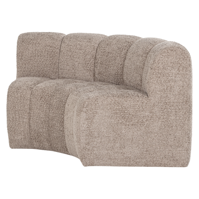 Mojo Eetbank Halfronde Hoek met Rugleuning Wollig – Zachte vormen voor een speelse en luxe eethoek.
