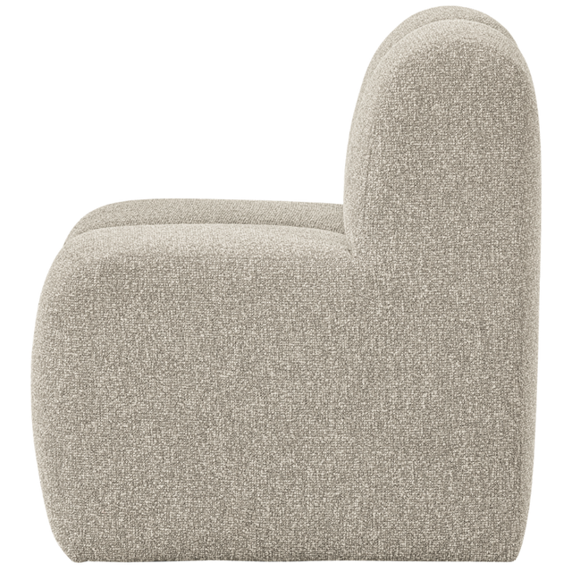 Mojo Eetbank 84 cm Bouclé Beige Melange – Compact comfort met een luxe uitstraling.