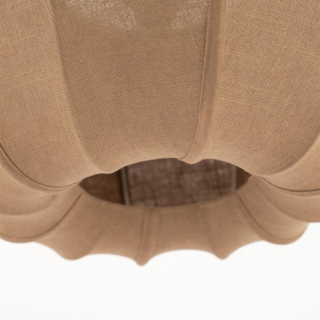 Hanglamp Sora 1 Bruin | Linnenlook Hanglamp 48 x 48 x 28 cm