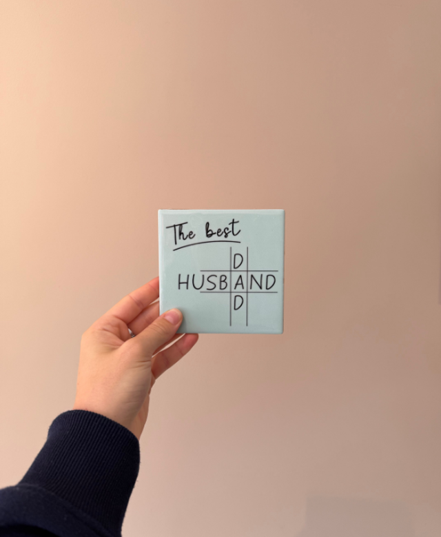 Tegeltje The Best Husband & Dad | Een Cadeau Recht uit het Hart