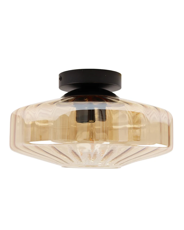 Plafondlamp Amber – amber glas Ø30 cm