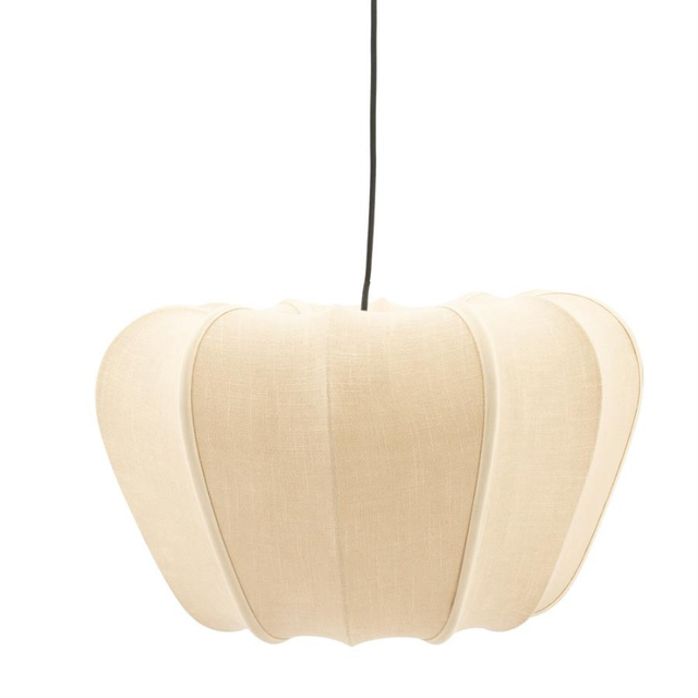 Hanglamp Sora 1 Naturel | Linnenlook Hanglamp 48 x 48 x 28 cm