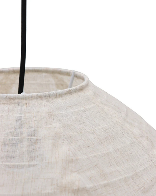 Hanglamp Eilla beige – linnenlook Ø60 cm