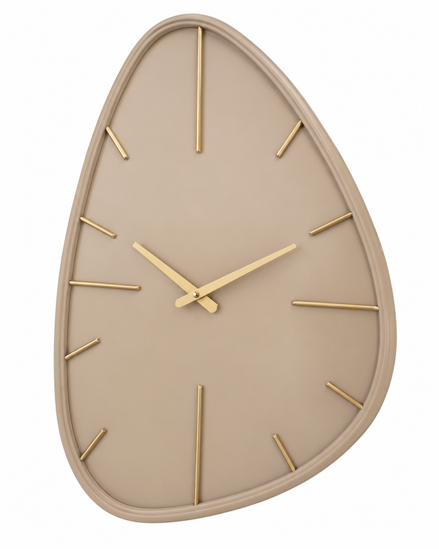 Wandklok organisch beige | Statement stuk voor aan de muur