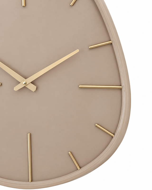 Wandklok organisch beige | Statement stuk voor aan de muur