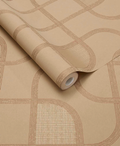 Eijffinger Calm Crafted Behang 363264 – Warm geometrisch behang in terracotta tinten