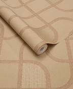 Eijffinger Calm Crafted Behang 363264 – Warm geometrisch behang in terracotta tinten