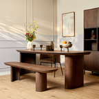 Eetkamerbank Maré – Massief mango hout in walnootkleur