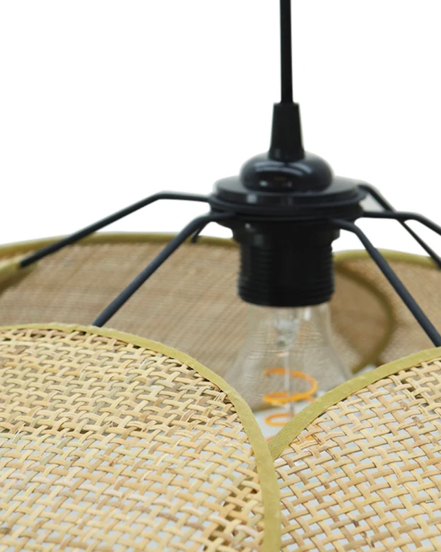 Hanglamp Owen – naturel riet Ø70 cm