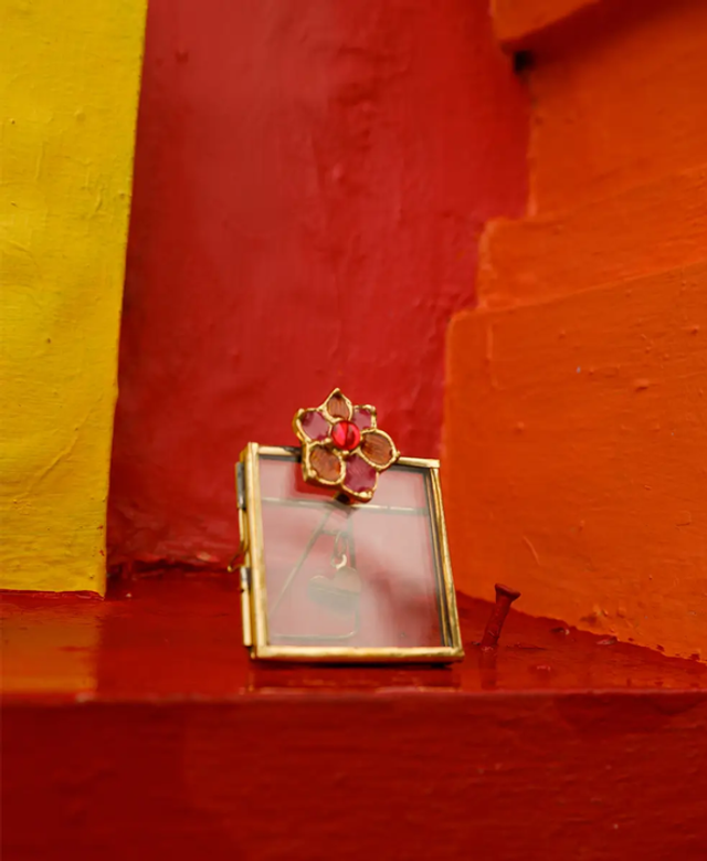 Doing goods frame red flower S