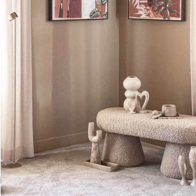 Aardewerk Ornament Hart Beige | Tijdloze decoratie in een zachte beige tint