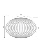 Plafondlamp Elias – wit glas met messing Ø40 cm