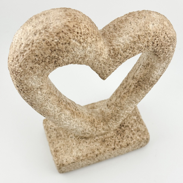 Aardewerk Ornament Hart Beige | Tijdloze decoratie in een zachte beige tint
