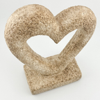 Aardewerk Ornament Hart Beige | Tijdloze decoratie in een zachte beige tint