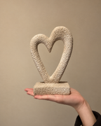 Aardewerk Ornament Hart Beige | Tijdloze decoratie in een zachte beige tint