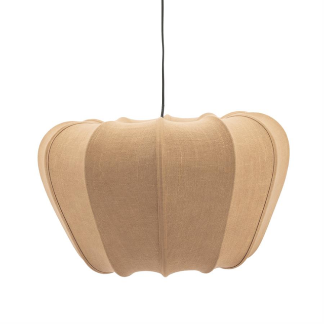 Hanglamp Sora 1 Bruin | Linnenlook Hanglamp 48 x 48 x 28 cm