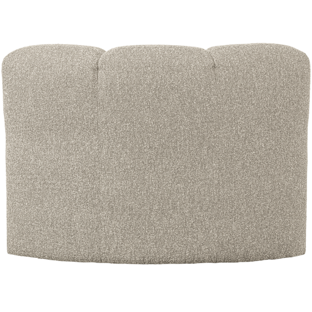 Mojo hoek Bouclé Beige Melange – De perfecte mix van comfort en stijl aan tafel.