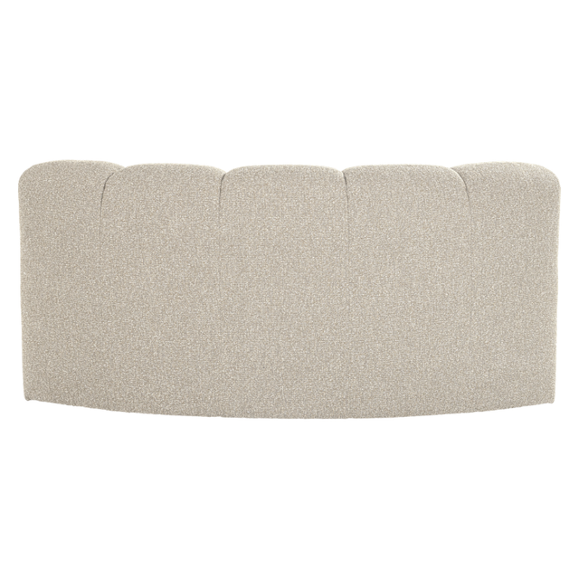Mojo Eetbank Halfronde Hoek met Rugleuning Bouclé Beige Melange – Zachte vormen voor een speelse en luxe eethoek.