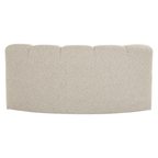 Mojo Eetbank Halfronde Hoek met Rugleuning Bouclé Beige Melange – Zachte vormen voor een speelse en luxe eethoek.