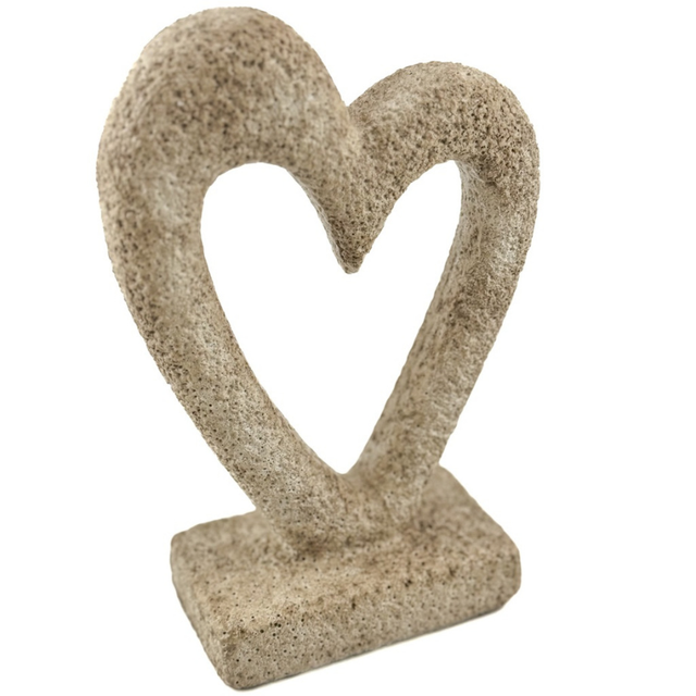 Aardewerk Ornament Hart Beige | Tijdloze decoratie in een zachte beige tint