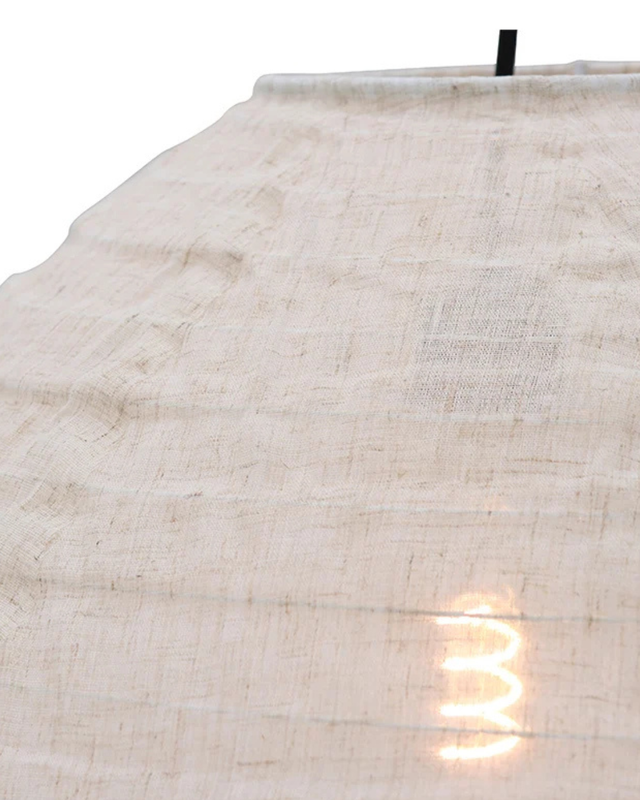 Hanglamp Eilla beige – linnenlook Ø60 cm