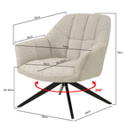 Tom Draaifauteuil – Stijlvol comfort met een moderne twist.